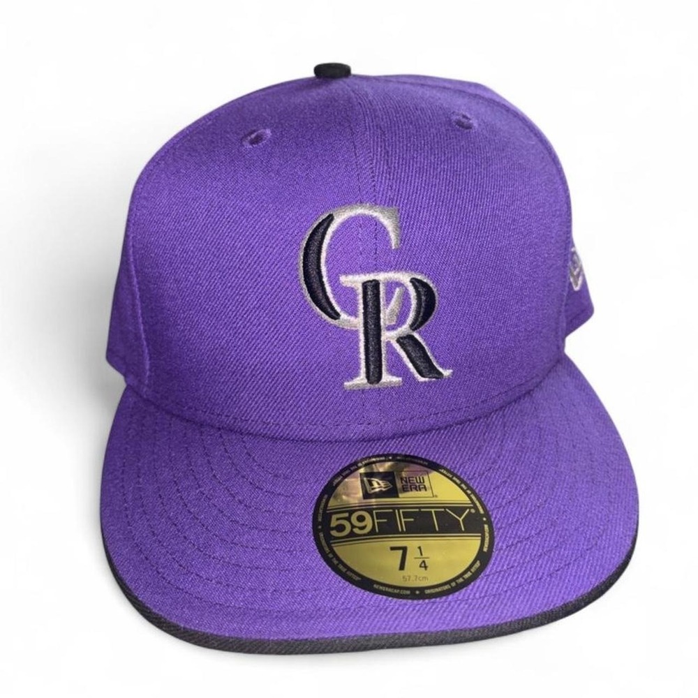Purple Colorado Rockies New Era 59FIFTY cap in a 7 1/4